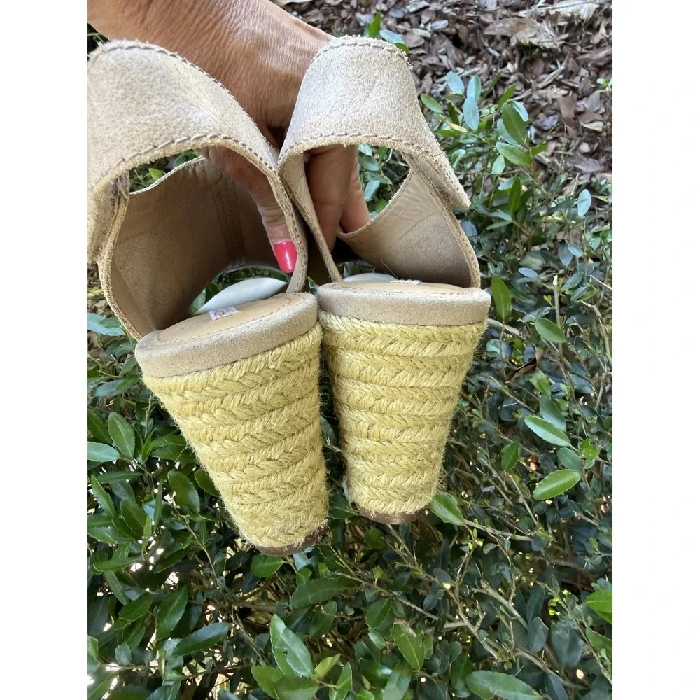 Geox Respira BlushPink Wedge Espadrille Sandals Peep Toe‎ EU 39.5 US 8.5/9